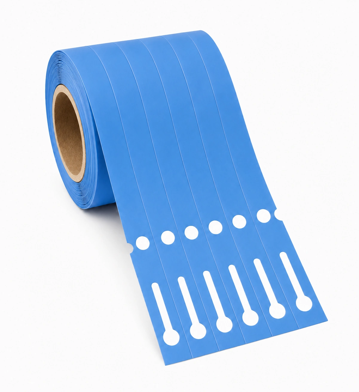 32 01278 – Etiketa záhradnícka 17 mm x 200 mm, 6 – Produkcia, Polypropylén, Modrá, Dutinka 40 mm, 1000 ks/kotúč