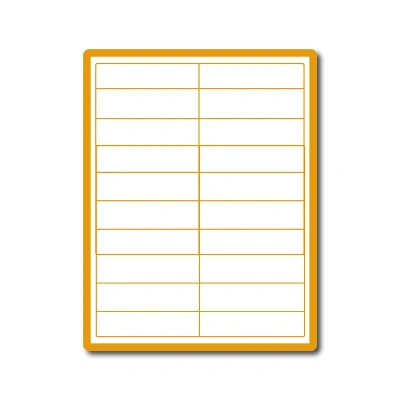 35 00061 – Print Etiketa A4, 100 mm x 28 mm, 20 etikiet na hárku, s okrajom po celom obvode, oblé hrany – Balenie 100 ks