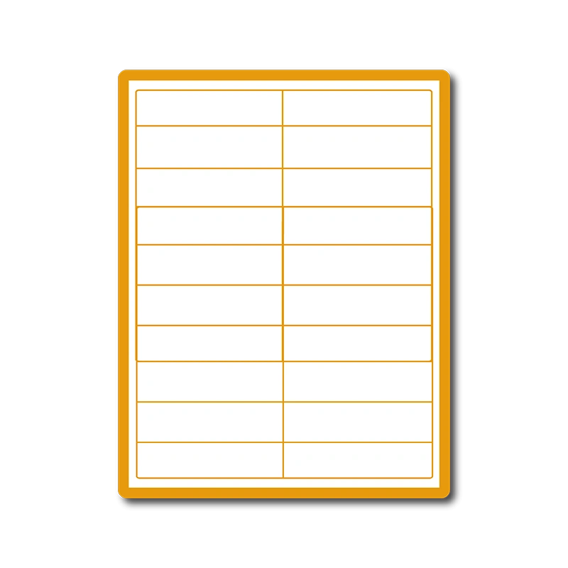 35 00061 – Print Etiketa A4, 100 mm x 28 mm, 20 etikiet na hárku, s okrajom po celom obvode, oblé hrany – Balenie 100 ks