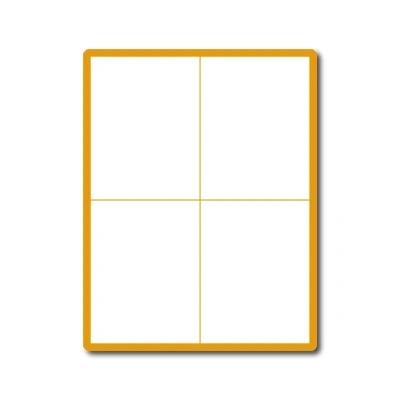 35 00007 – Print Etiketa A4, 105 mm x 148 mm, 4 etikety na hárku, bez okraja, oblé hrany – Balenie 100 ks