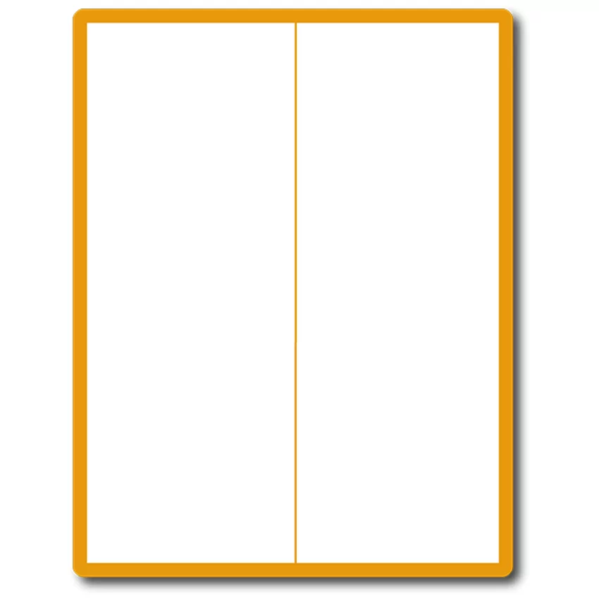 35 00501 - Print Etiketa A4, 105 mm x 297 mm, Žltá reflexná, 2 etikety na hárku, bez okraja, oblé hrany - Balenie 100 ks