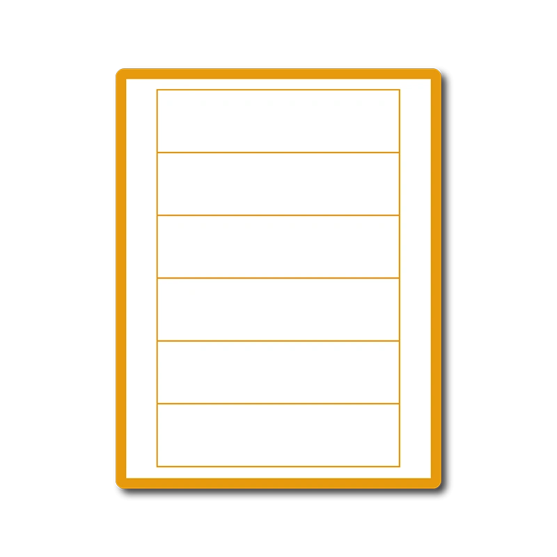 35 00124 – Print Etiketa A4, 160 mm x 45 mm, 6 etikiet na hárku – Balenie 100 ks