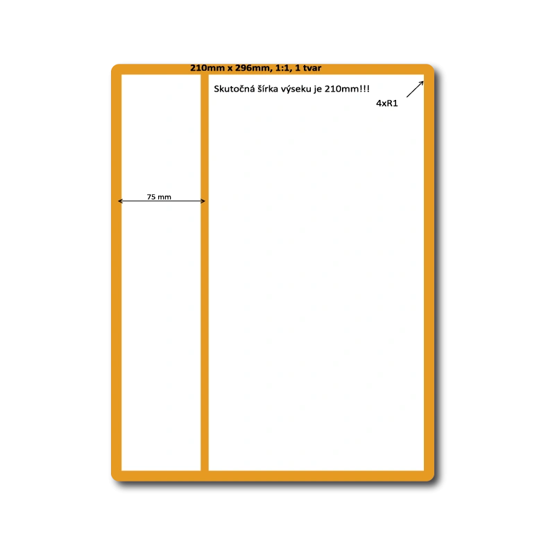 35 00220 – Print Etiketa A4, 210 mm x 296 mm, 1 etiketa na hárku – Balenie 100 ks