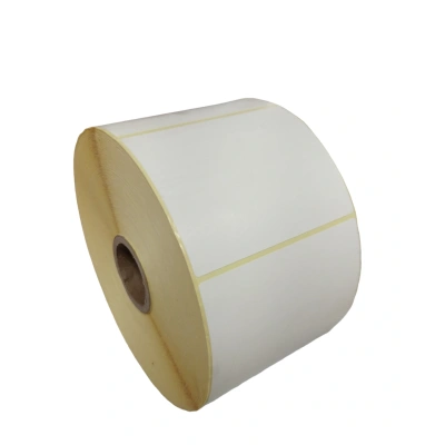 32 00050 - Termo Etiketa 100 mm x 80 mm, Thermo eco, Biela, Dutinka 40 mm, 2000 ks/kotúč, Odlepiteľné lepidlo, Priemer kotúča 168 mm
