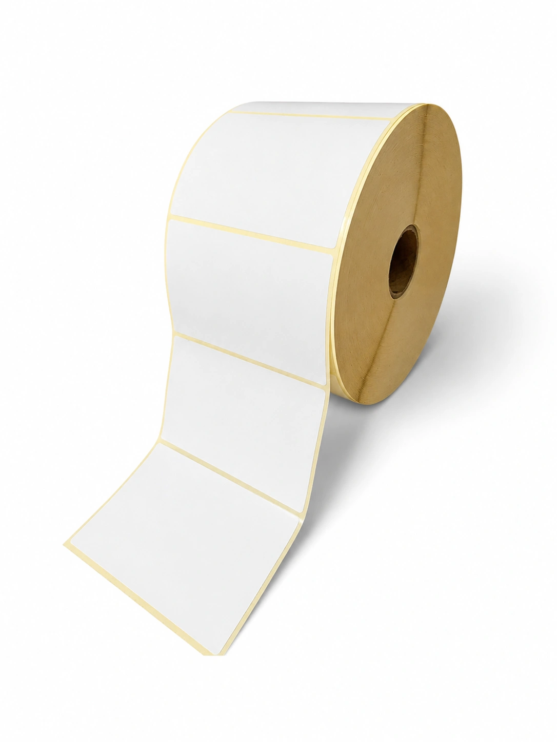 32 00079 – Termo Etiketa 110 mm x 70 mm, Thermo eco, Biela, Žltý podklad, Dutinka 40 mm, 1000 ks/kotúč, Odlepiteľné lepidlo, Priemer kotúča 117 mm