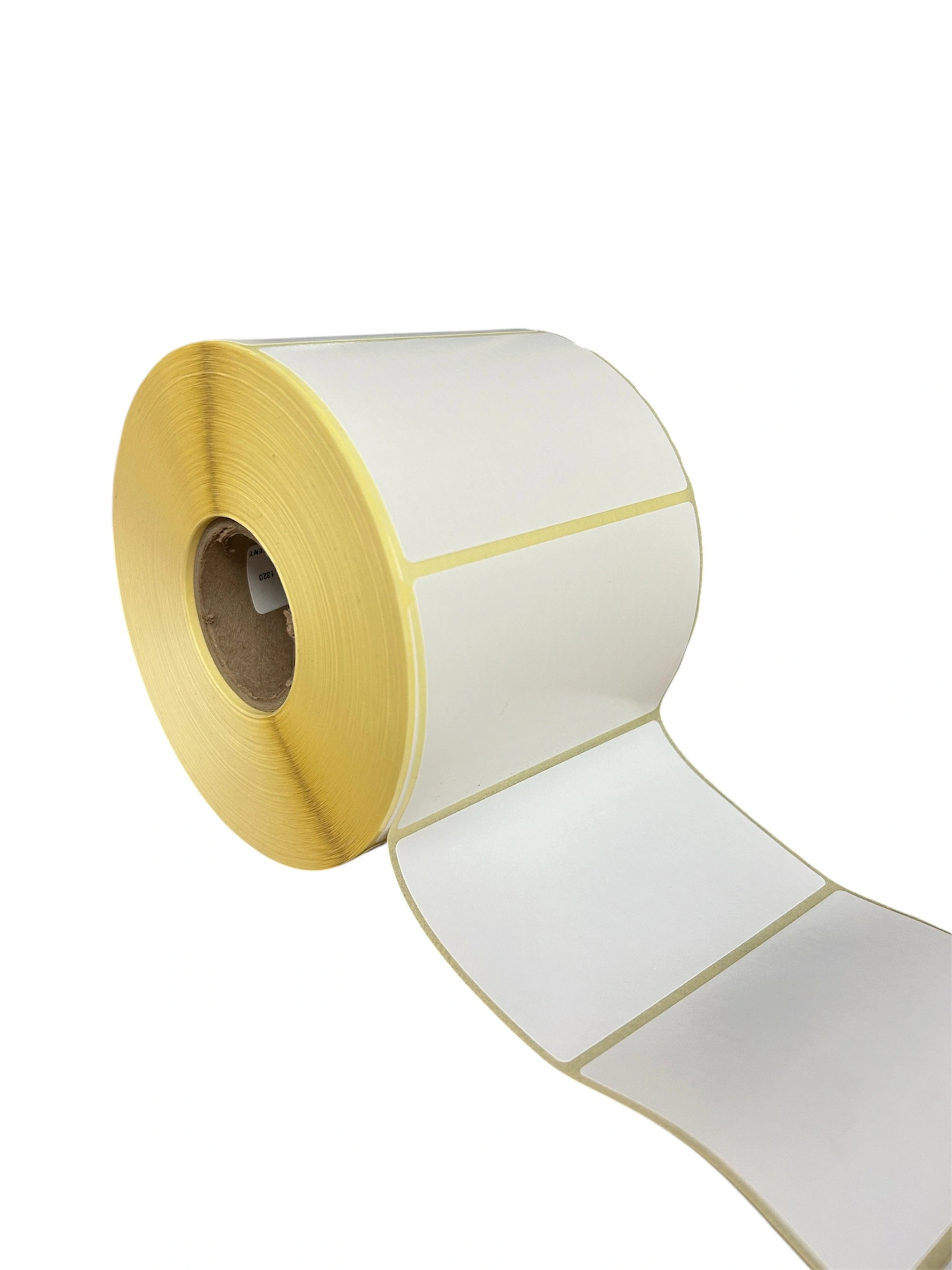 32 00229 – Etiketa 90 mm x 60 mm, Pololesklý papier, Biela, Dutinka 40 mm, 1000 ks/kotúč, Odlepiteľné lepidlo, Priemer kotúča 121 mm