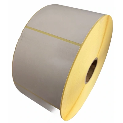 32 00300 - Termo Etiketa 100 mm x 100 mm, Thermo top, Biela, Dutinka 40 mm, 750 ks/kotúč, Odlepiteľné lepidlo