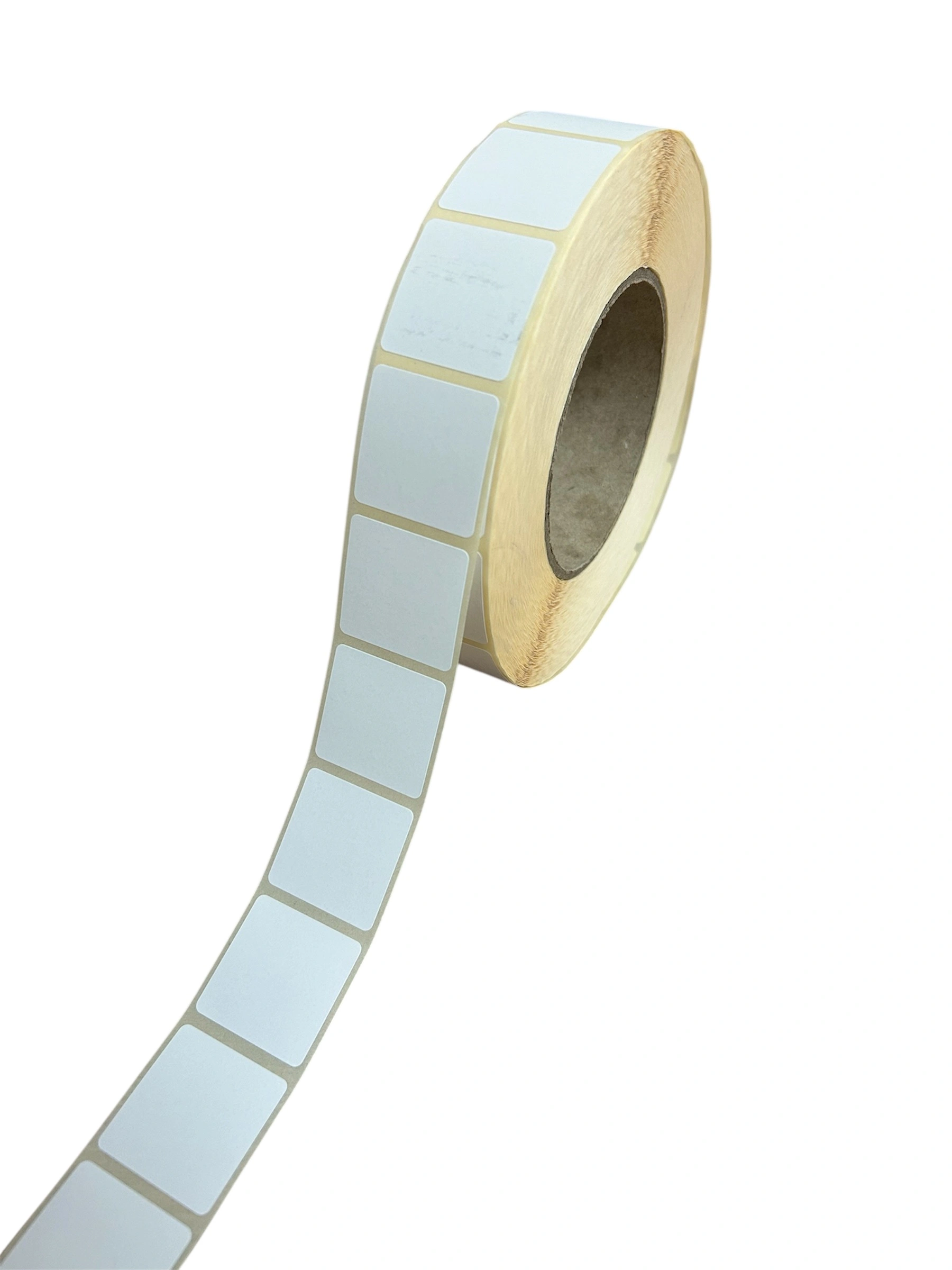 32 00380 – Etiketa 30 mm x 30 mm, Thermo top, Biela, Dutinka 76 mm, 2500 ks/kotúč, Silné lepidlo, Priemer kotúča 142 mm