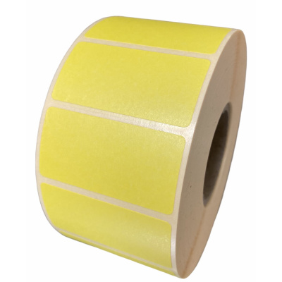 32 00518 - Termo Etiketa 100 mm x 30 mm, Thermo eco, Žltá, Dutinka 76 mm, 1000 ks/kotúč, Permanentné lepidlo