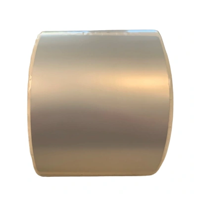 32 00528 - Plastová Etiketa 90 mm x 120 mm, Polyester mat silver, Strieborná, Dutinka 40 mm, 750 ks/kotúč, Permanentné lepidlo 750, Priemer kotúča 131 mm