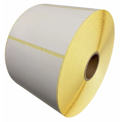 32 00546 - Termo Etiketa 100 mm x 80 mm, Thermo top plus, Biela, Dutinka 40 mm, 500 ks/kotúč, Odlepiteľné lepidlo