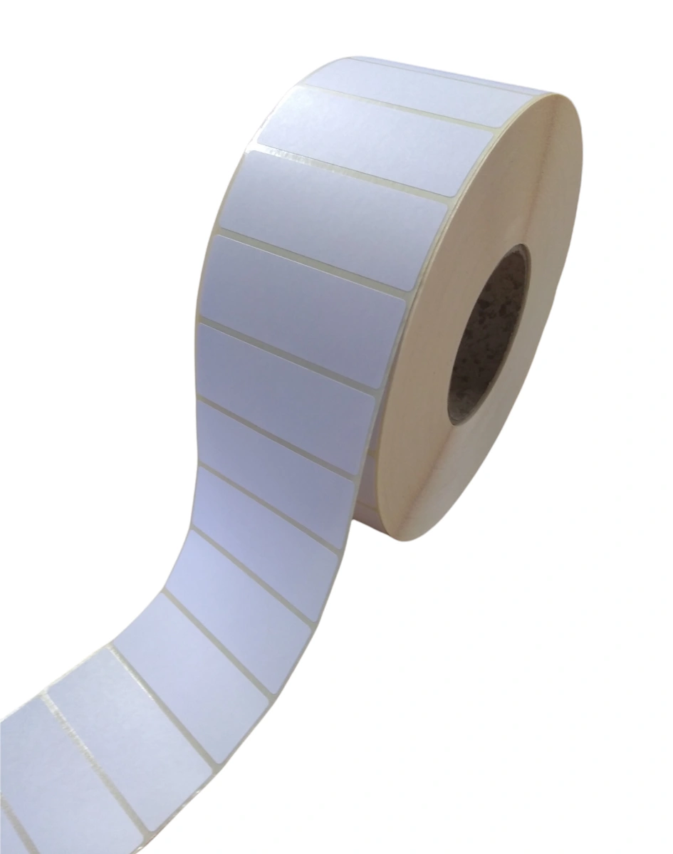 32 00799 - Termo Etiketa 90 mm x 30 mm, Thermo eco, Biela, Dutinka 25 mm, 2000 ks/kotúč, Permanentné lepidlo