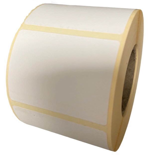 32 00665 - Papierová Etiketa 70 mm x 40 mm, Matný papier, Biela, Dutinka 76 mm, 3000 ks/kotúč, Permanentné lepidlo