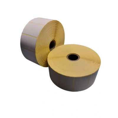 32 00875 - Termo Etiketa 50 mm x 30 mm, Thermo eco, Biela, Dutinka 25 mm, 3000 ks/kotúč, Permanentné lepidlo, Priemer kotúča 128 mm