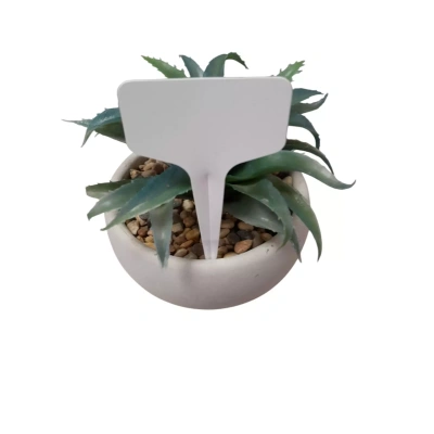 32 01155 – Etiketa záhradnícka zapichovacia, 60 mm x 25 mm, Výška 100 mm, PVC, Biela