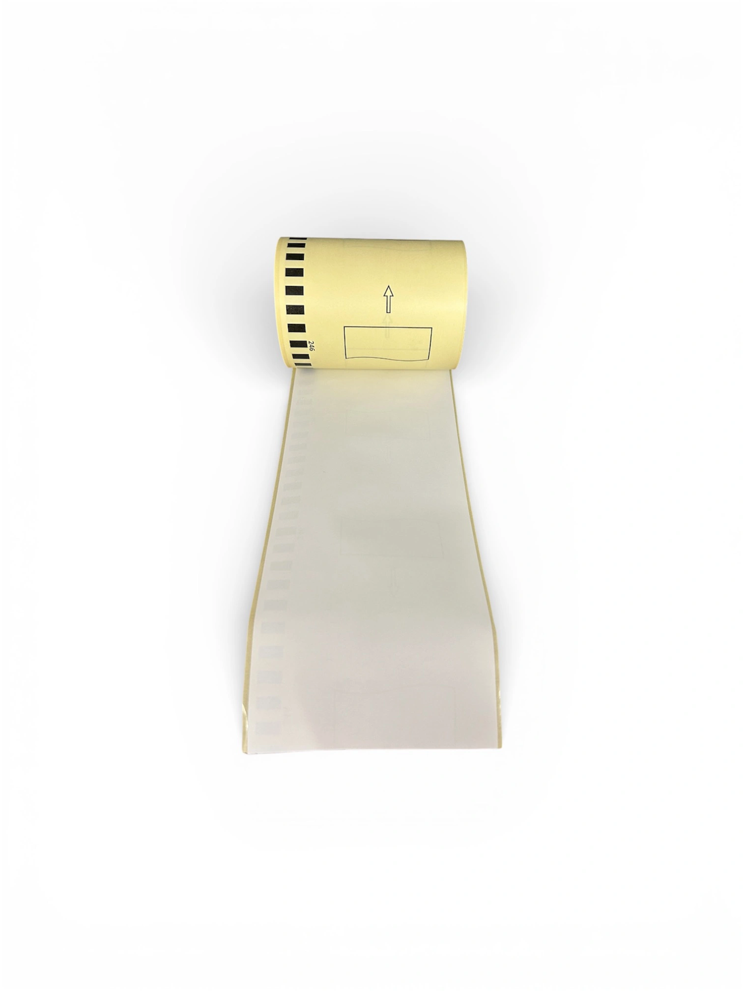 32 01147 – Etiketa nekonečná 103 mm x 30,48 m, Thermo eco, Biela, Potlač na silikóne, Dutinka 25 mm, Vnútorný návin, Permanentné lepidlo, DK-22246, Brother Kompatibilná