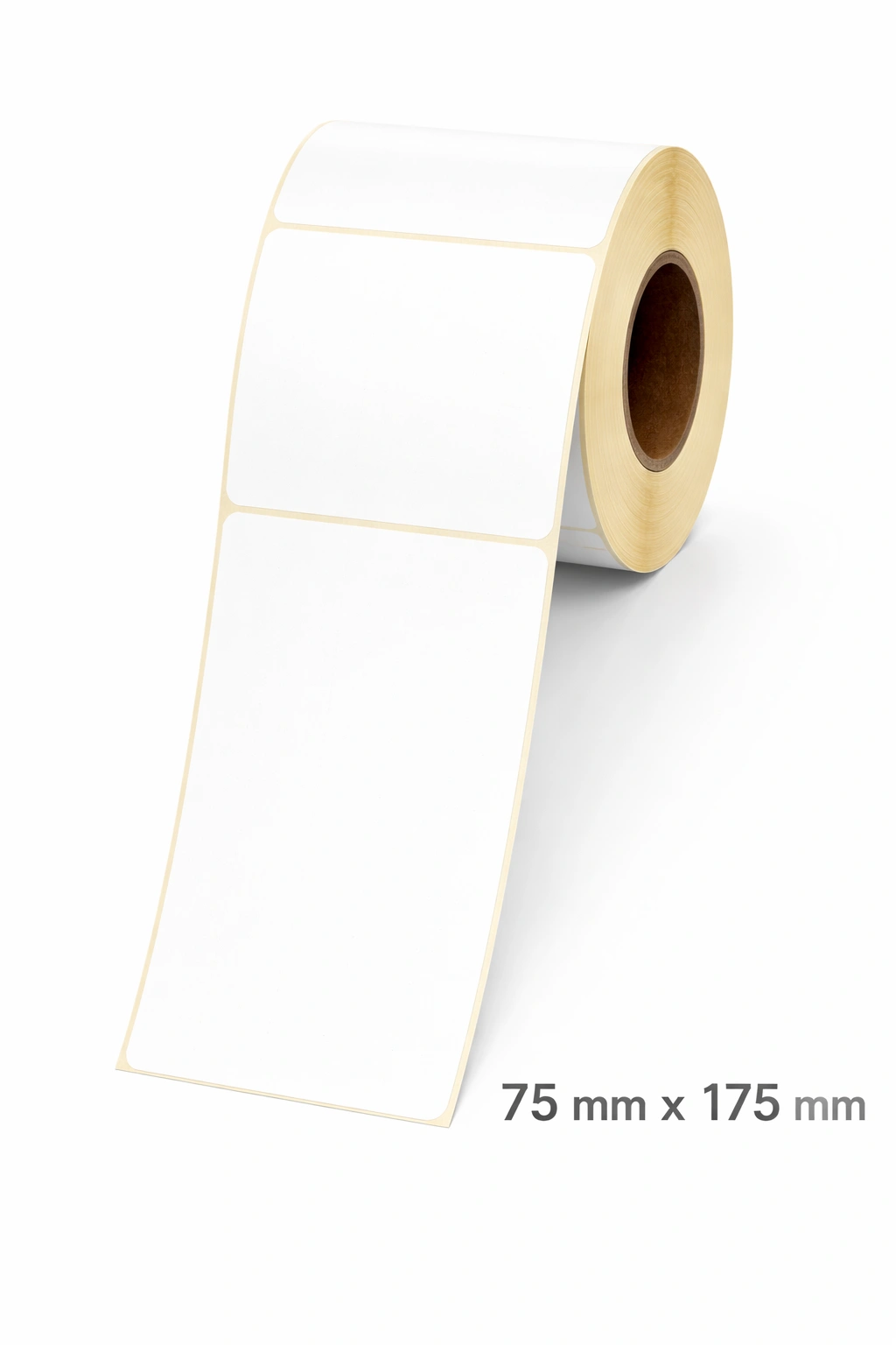 32 01161 – Etiketa 75 mm x 175 mm, Thermo eco, Biela, Dutinka 40 mm, 250 ks/kotúč, Permanentné lepidlo