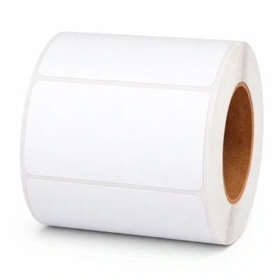 32 01179 – Etiketa 74 mm x 47 mm, Thermo eco, Biela, Dutinka 40 mm, 1000 ks/kotúč, Permanentné lepidlo, Priemer kotúča 104 mm