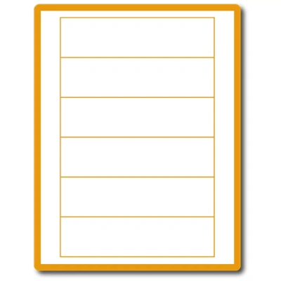 35 00321 – Print Etiketa A4, 160 mm x 45 mm, Žltá reflexná, Papier, 6 etikiet na hárku, Balenie – 100 ks