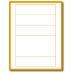 35 00322 – Print Etiketa A4, 160 mm x 45 mm, Červená reflexná, Papier, 6 etikiet na hárku, Balenie – 100 ks