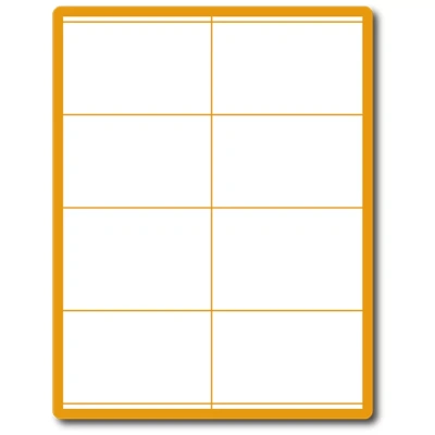 35 00336 – Print Etiketa A4, 105 mm x 72 mm, Žltá reflexná, Papier, 8 etikiet na hárku, Balenie – 100 ks