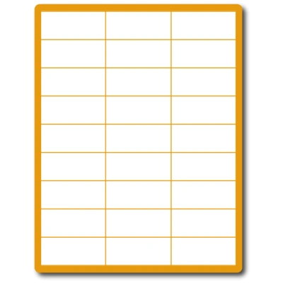 35 00489 – Print Etiketa A4, 70 mm x 32 mm, Žltá reflexná, 27 etikiet na hárku, Balenie – 100 ks