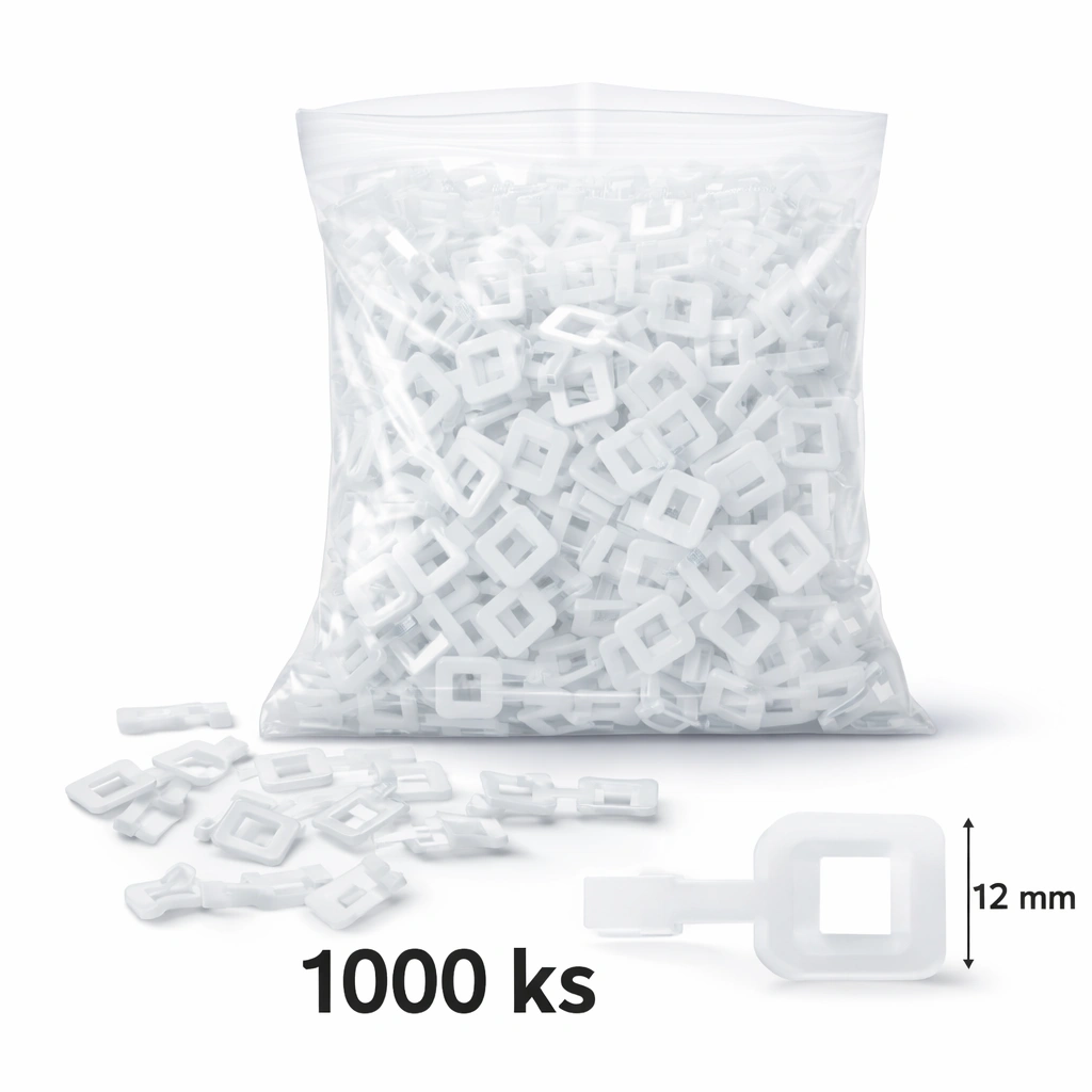 37 00005 – Spona plastová samosvorná ( Plastový zámok ), 12 mm, 1 balenie = 1000 ks