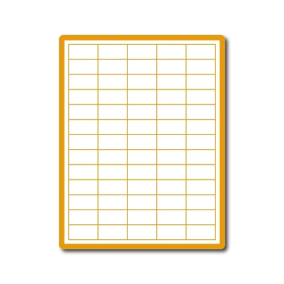 35 00472 - Print Etiketa A4, 38,1 mm x 21,2 mm, Červená reflexná, 65 etikiet na hárku, s okrajom po celom obvode, ostré hrany,  Balenie - 100 ks