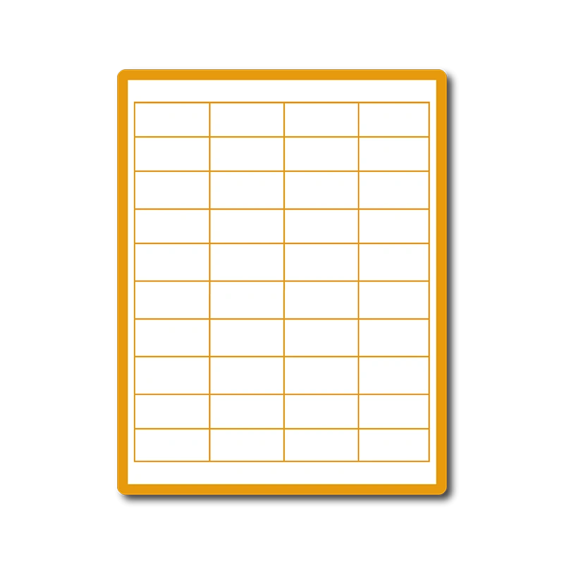 35 00274 - Print Etiketa A4, 48,5 mm x 25,4 mm, Lesklý papier, 40 etikiet na hárku, s okrajom po celom obvode, oblé hrany - Balenie 100 ks