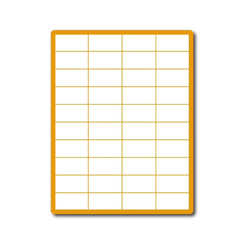 35 00432 - Print Etiketa A4, 52,5 mm x 29,7 mm, Žltá reflexná, Papier, 40 etikiet na hárku, bez okraja - Balenie 100 ks