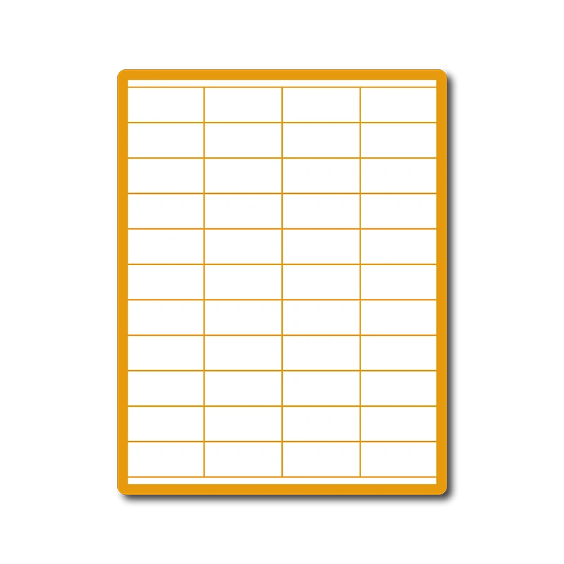 35 00440 - Print Etiketa A4, 52 mm x 25,4 mm, Oranžová reflexná, Papier, 44 etikiet na hárku, s horným/dolným okrajom, oblé hrany - Balenie 100 ks