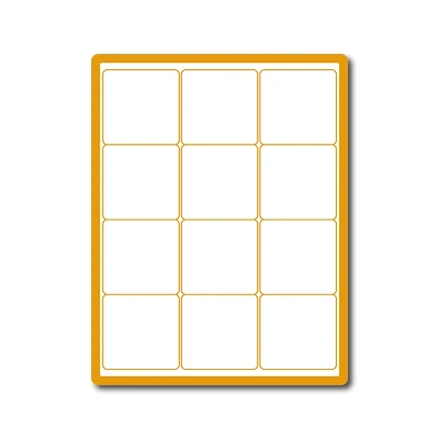 35 00050 - Print Etiketa A4, 66 mm x 70 mm, 12 etikiet na hárku, s okrajom po celom obvode, oblé hrany - Balenie 1000 ks