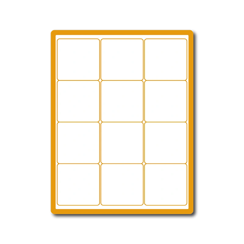 35 00025 - Print Etiketa A4, 66 mm x 70 mm, 12 etikiet na hárku, s okrajom po celom obvode, oblé hrany - Balenie 100 ks