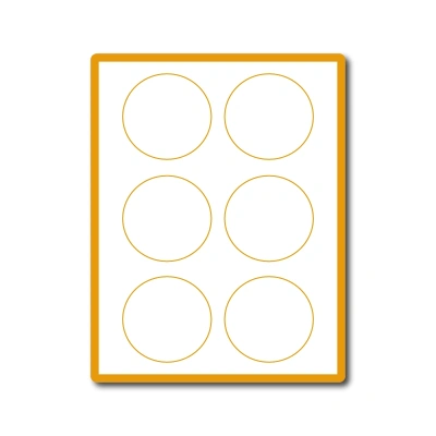 35 00112 – Print Etiketa A4, Kruh 80 mm, 6 etikiet na hárku – Balenie 100 ks