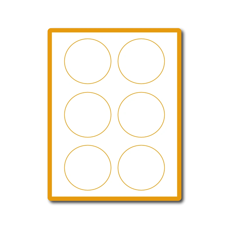 35 00112 – Print Etiketa A4, Kruh 80 mm, 6 etikiet na hárku – Balenie 100 ks