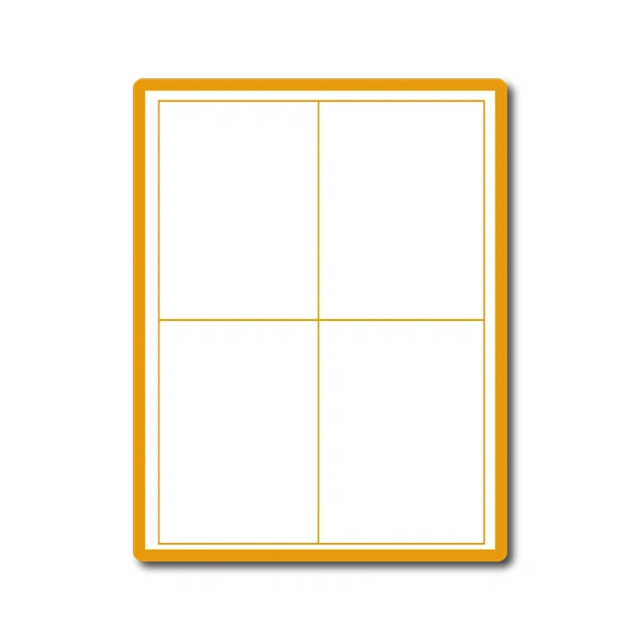 35 00670 - Print Etiketa A4, 90 mm x 130 mm, Lesklý papier, 4 etikety na hárku, pre atramentové tlačiarne, Balenie - 1000 ks