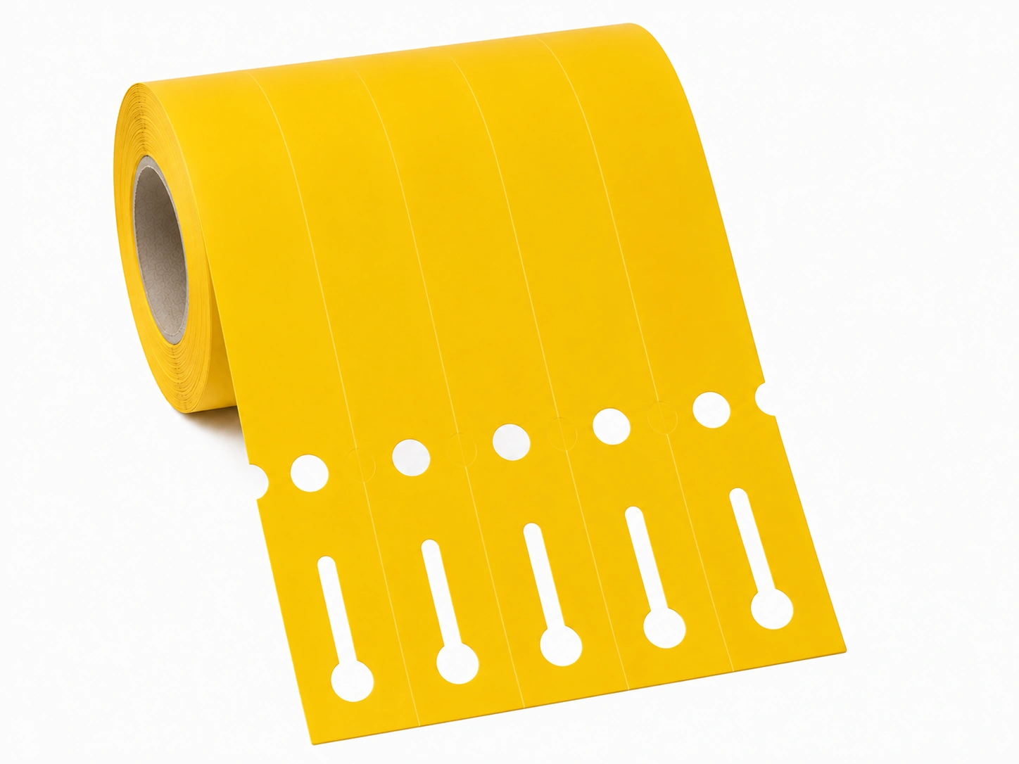32 01298 – Etiketa záhradnícka 20 mm x 300 mm, 5 – Produkcia, Polypropylén, Žltá, Dutinka 40 mm, 1000 ks/kotúč