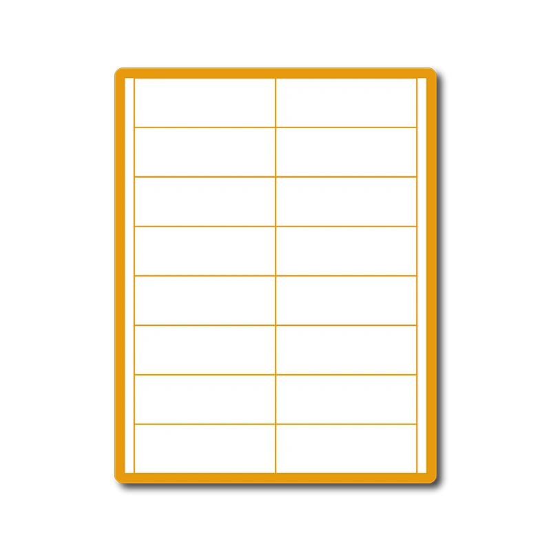 35 00525 – Print Etiketa A4, 96,5 mm x 33,8 mm, Oranžová reflexná, 16 etikiet na hárku, Balenie – 100 ks