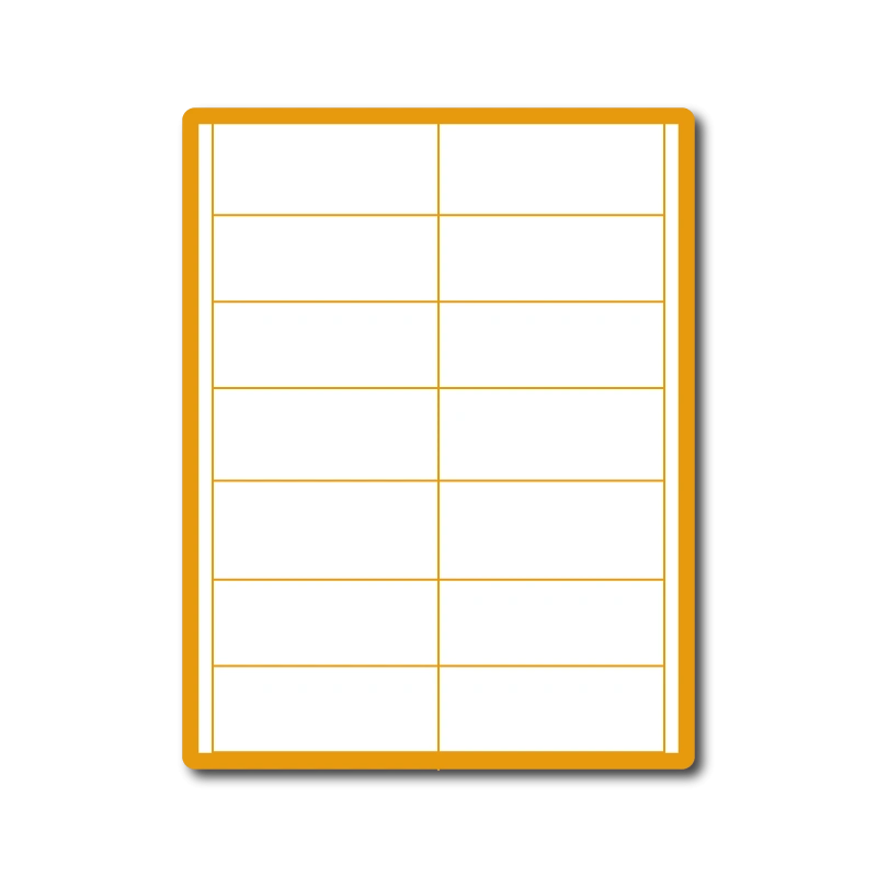 35 00257 – Print Etiketa A4, 97 mm x 42,4 mm, 14 etikiet na hárku, s ľavým/pravým okrajom, ostré hrany – Balenie 1000 ks