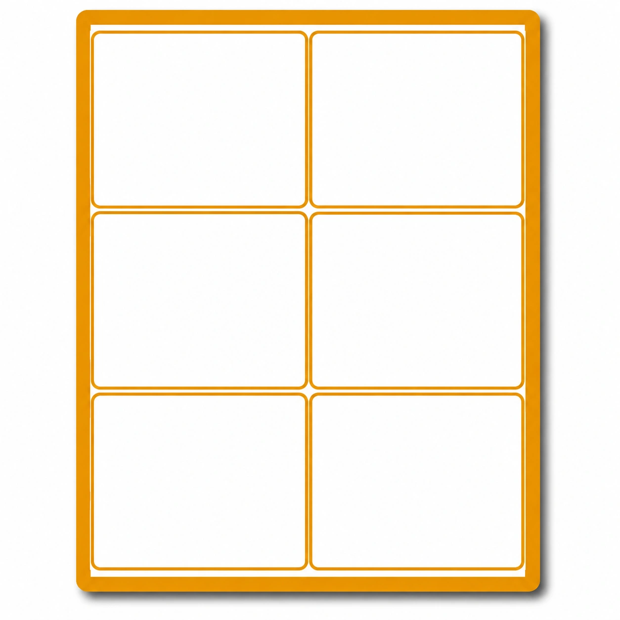 35 00494 - Print Etiketa A4, 99,1 mm x 93,1 mm, Červená reflexná, 6 etikiet na hárku, Balenie - 100 ks