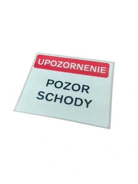 32 01319 – Papierová Etiketa 60 mm x 74 mm, POZOR SCHODY, 10 ks / kotúč