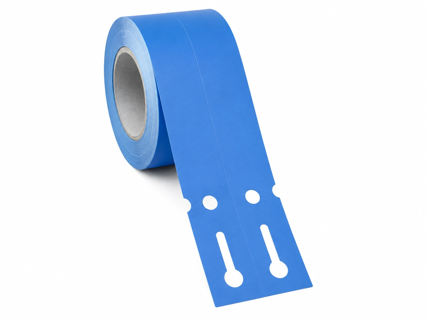 32 01290 – Etiketa záhradnícka 50 mm x 100 mm, 2 – Produkcia, Polypropylén, Modrá, Dutinka 40 mm, 1000 ks/kotúč